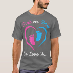 Rosa oder blaues Mädchen oder Junge Wir Liebe Sie T-Shirt