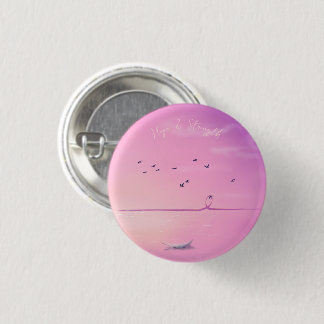 Rosa Oktober-Bewusstseins-Kunst in Pastell Button
