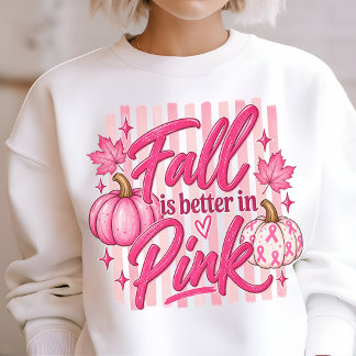 Rosa Oktober Herbst Brustkrebsbewusstsein Rosa Sweatshirt