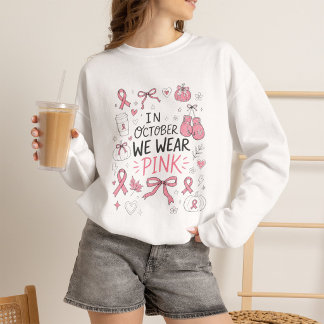Rosa Oktober Herbst Brustkrebsbewusstsein Rosa Sweatshirt