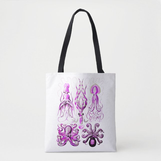 Rosa Oktopus Meereswelt Seeschifffahrt Tasche (Vorderseite)