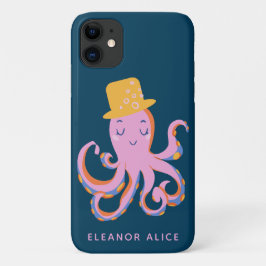 Rosa Oktopus Quirky Tanzen Tier Personalisiert Case-Mate iPhone Hülle