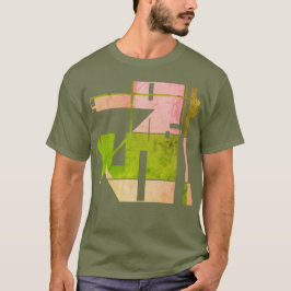 Rosa Olive Green Geometrie Tribal Art Abstrakt T-Shirt
