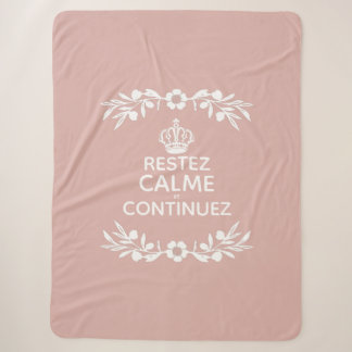 Rosa Olivenzweig Französisch Phrase Behalten Calm  Sherpadecke