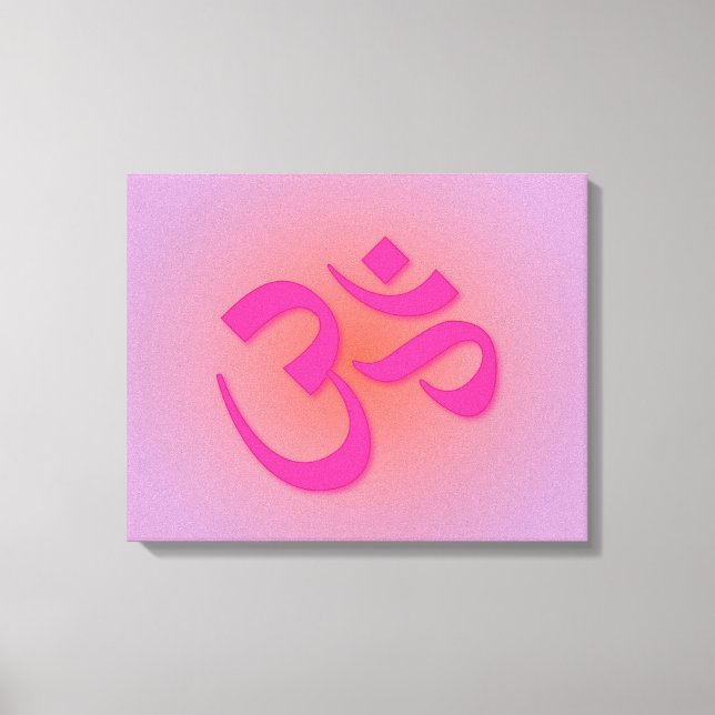 Rosa Om Symbol Leinwanddruck (Vorderseite)