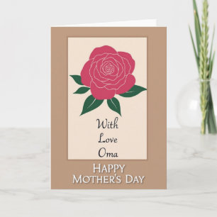 Rosa Oma Muttertagskarte Karte