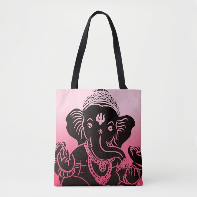 Rosa Ombre Ganesh Tasche/Tasche Tasche (Vorderseite)