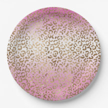 Rosa Ombre Gold Leopard Print