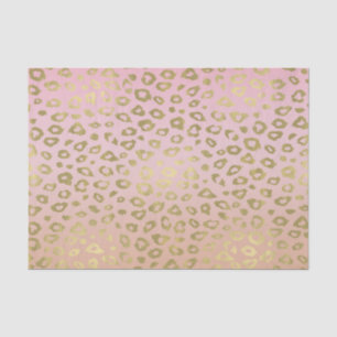 Rosa Ombre Goldleopard-Druck Seidenpapier