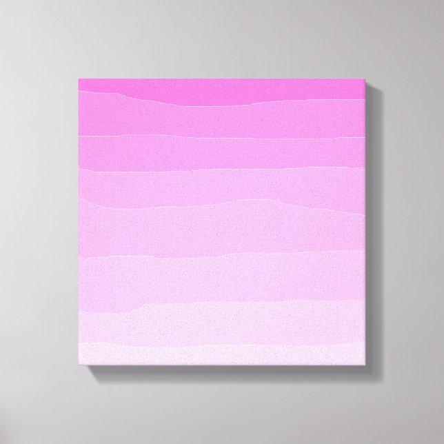 Rosa Ombre Originelle Kunst Leinwanddruck (Vorderseite)