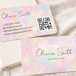 Rosa Opal Gold Glitter Wirbel Visitenkarte