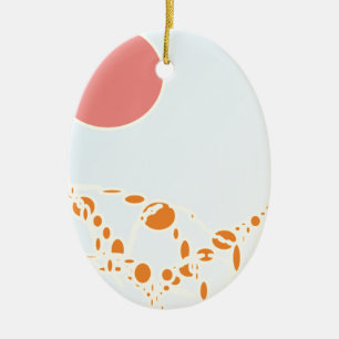rosa & orange 1276 abstrakte Kunst Keramik Ornament