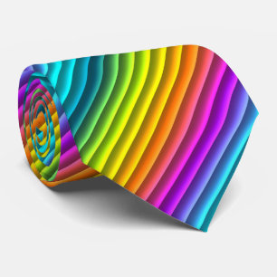 Rosa Orange Blau Türkis Grüne Regenbogenstreifen Krawatte