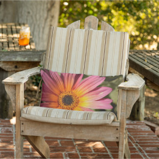 Rosa Orange Daisy Floral Lumbar Sitzkissen Kissen Für Draußen