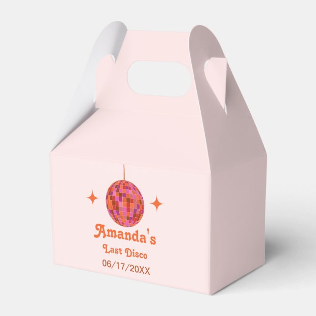Rosa Orange Groovy Geschenkschachtel (Vorderseite)