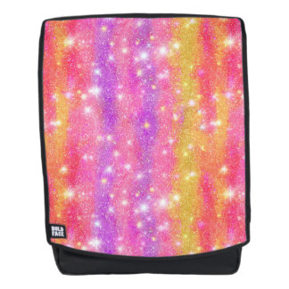 Rosa Orange Lila Glitter Funkeln Muster Rucksack