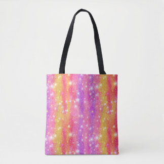 Rosa Orange Lila Glitter Glanz Muster Tasche