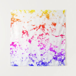 Rosa Orange Lila Marbella Paint Splash Abstrakt Wandteppich