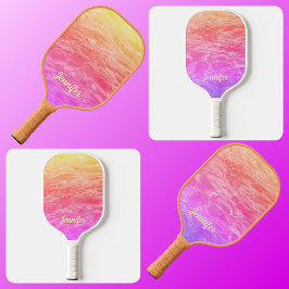 Rosa Orange Lilac und tropisches Wasser der Korall Pickleball Schläger