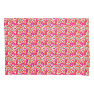 Rosa Orange Mix Abstrakter Marmor Modernes Muster Kissenbezug