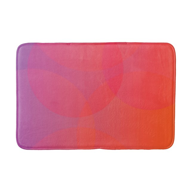 Rosa, orange, modern, einfach, cool, trendig badematte (Vorderseite)