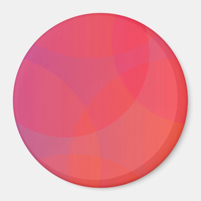Rosa, orange, modern, einfach, cool, trendig magnet (Vorne)