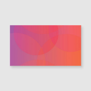 Rosa, orange, modern, einfach, cool, trendig magnetkarte