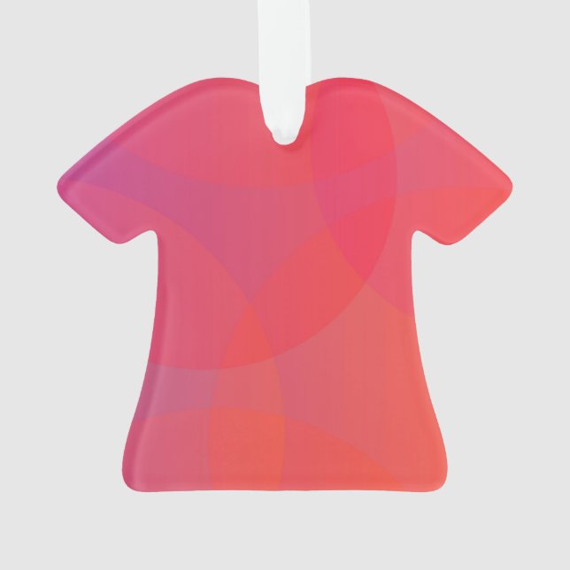 Rosa, orange, modern, einfach, cool, trendig ornament (Rückseite)