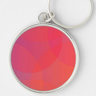 Rosa, orange, modern, einfach, cool, trendige Kuns Schlüsselanhänger