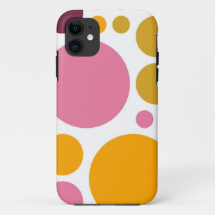 Rosa Orange Retro Polka Dots Case-Mate iPhone Hülle