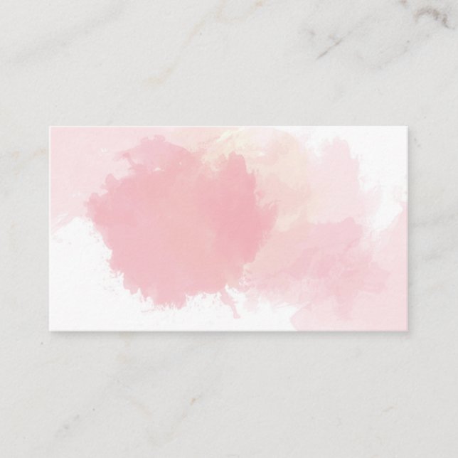 Rosa orange Spritzerwatercolor-Geschäfts-Karte Visitenkarte (Vorderseite)