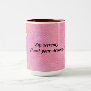 Rosa/orange Stilvolle Abstrakte Tasse