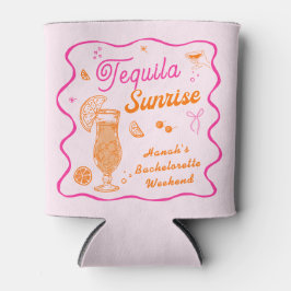 Rosa Orange Tequila Sunrise Junggeselinnen-Abschie Dosenkühler