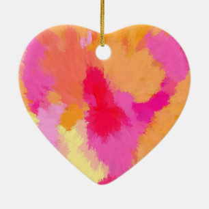 Rosa, orange und gelbe Farben Keramik Ornament