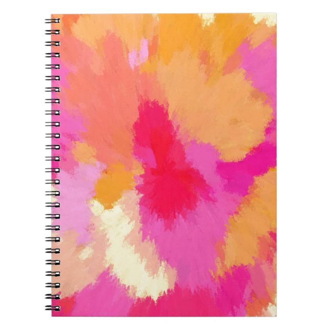 Rosa, orange und gelbe Farben Notizblock (Vorderseite)