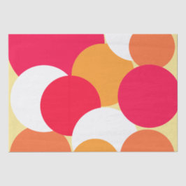 Rosa, orange und gelbe Polka-Punkte Seidenpapier
