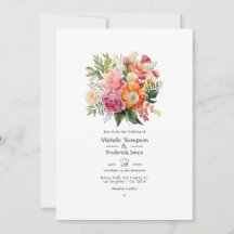 Rosa, orange und grüne Blumenhochzeit