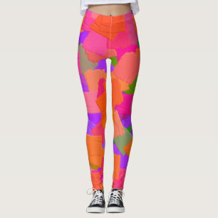 Rosa, orange und Lila Abstrakt Leggings