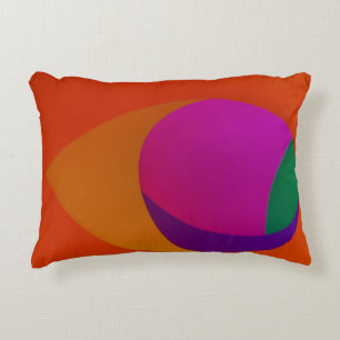 Rosa, orange und lila abstrakte Kunst Dekokissen