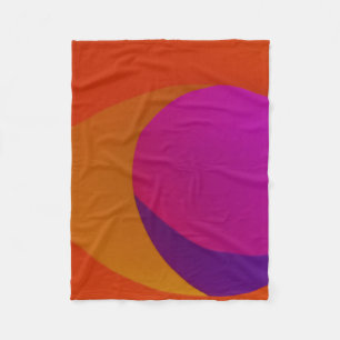 Rosa, orange und lila abstrakte Kunst Fleecedecke