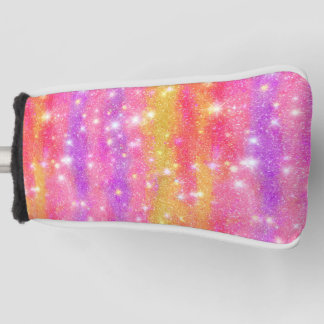 Rosa Orange Violett Glitter Funkeln Muster Golf Headcover