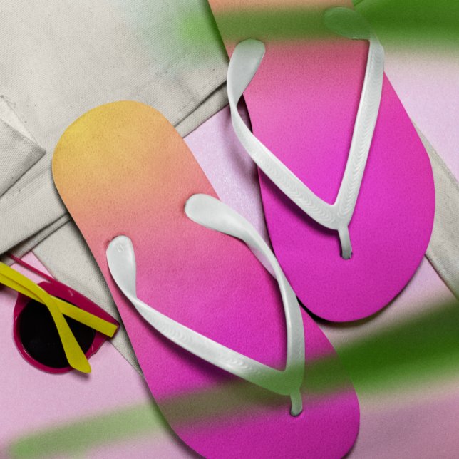 Rosa Orange Yellow Ombre Flip Flops (Von Creator hochgeladen)