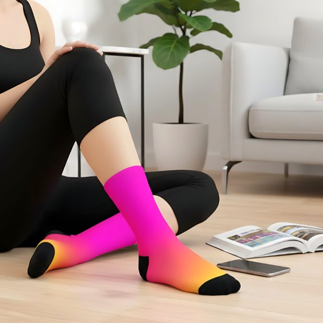 Rosa Orange Yellow Ombre Socken (Von Creator hochgeladen)