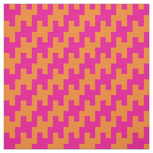 Rosa-Orange ZigZag Stoff
