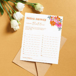 Rosa orangefarbener Blumenname, der das Duschenspi