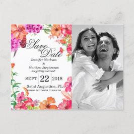 Rosa Orangefarbener Garten Speichern Sie die Daten Ankündigungspostkarte