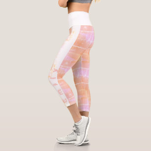 Rosa Orangefärbtes Muster personalisiert Capri