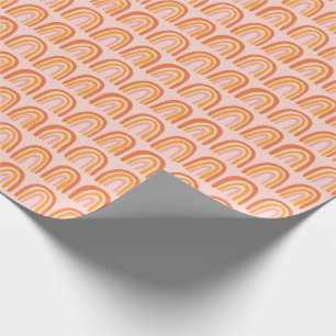 Rosa Orangenmuster Rainbow-Geschenk Geschenkpapier