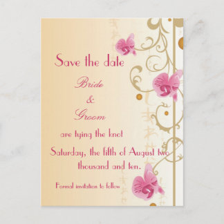 Rosa Orchiale Save the Date Karte