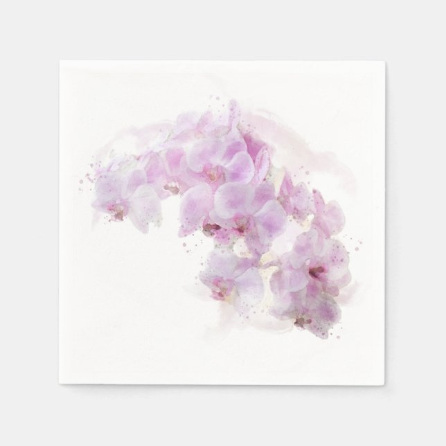 Rosa Orchid Blume Serviette (Vorderseite)